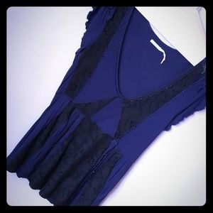 Anthropologie lace and bead top